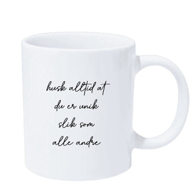 Hovedbilde Du er unik Krus