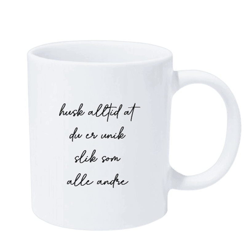 Du er unik Krus