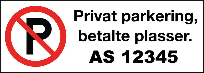 Privat Parkering Skilt Med Egen Tekst Palm Tree Design