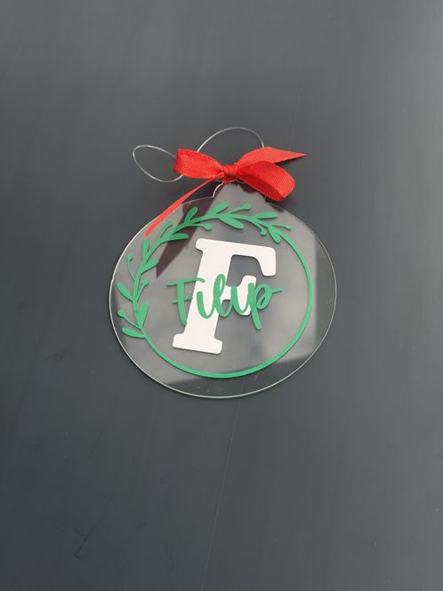 Hovedbilde Grønn Juletrepynt med Navn