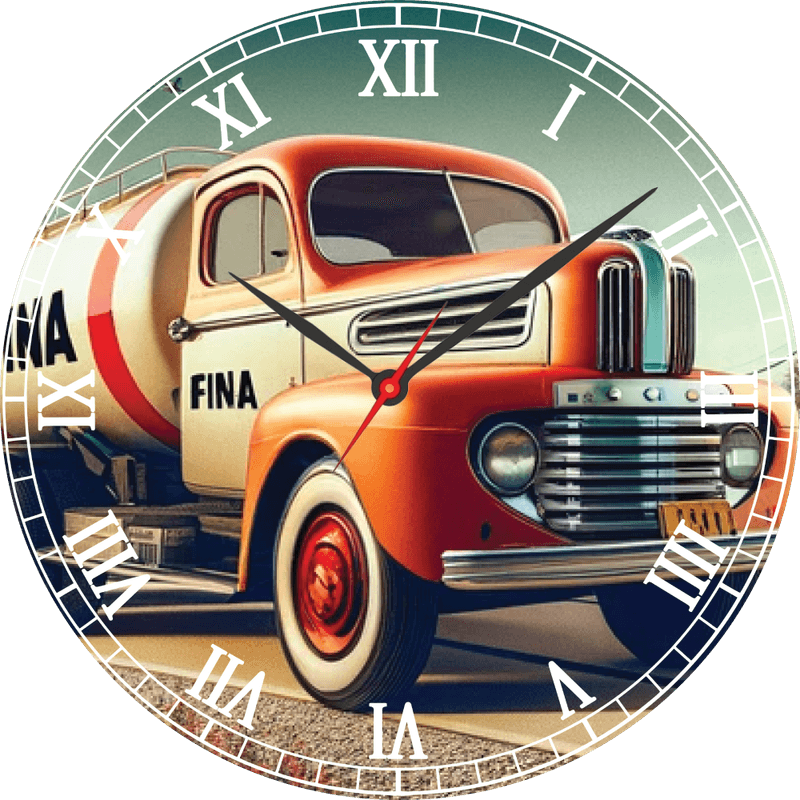 Fina Retro Tankbil Klokke